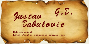Gustav Dabulović vizit kartica